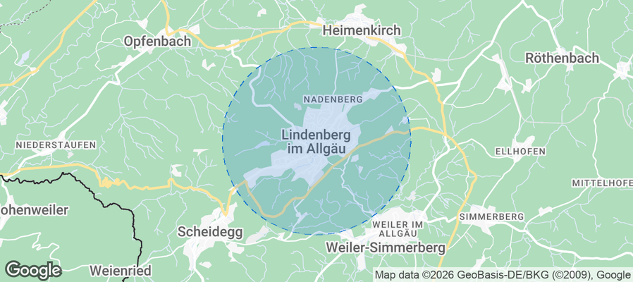 Lindenberg im Allgäu Airbnb map